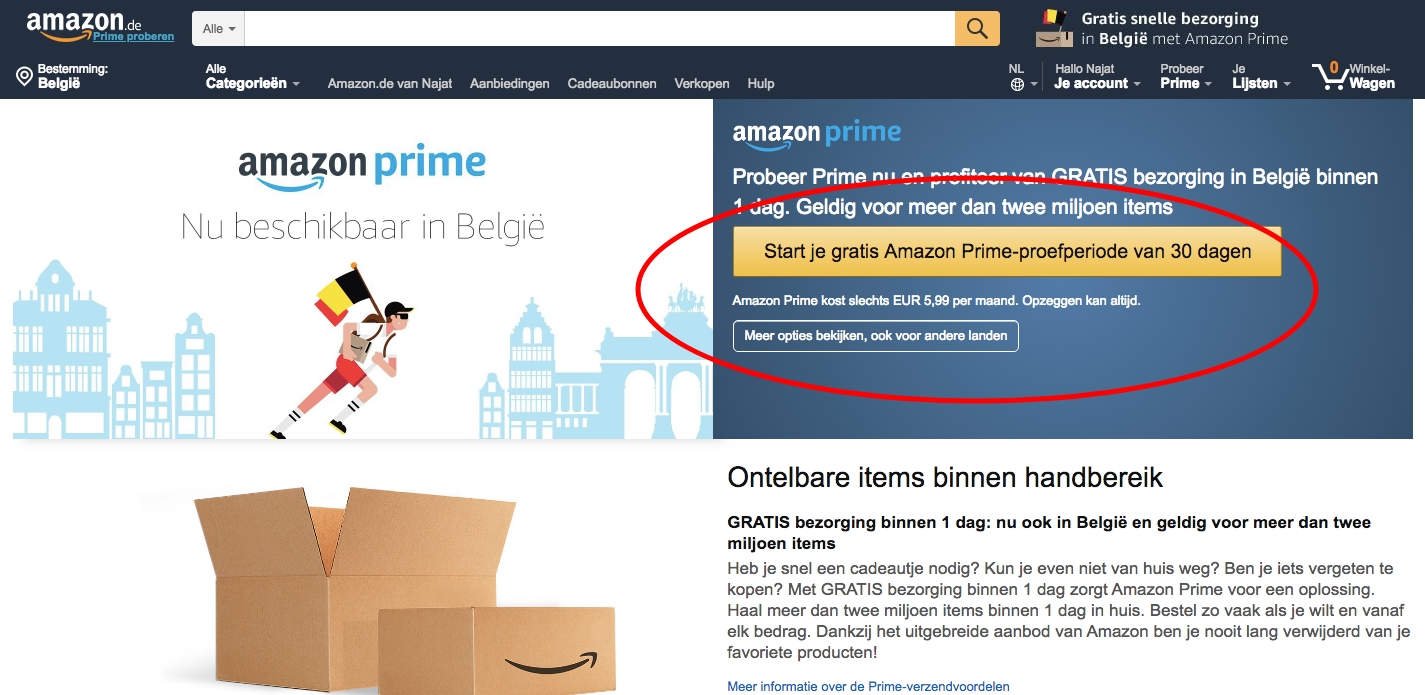 comment activer mon compte amazon prime avec freebox delta